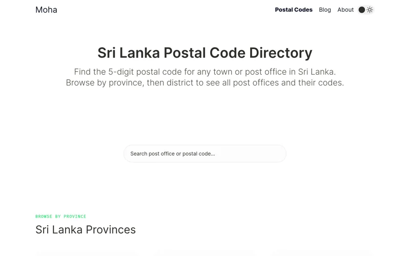 Mohanjith's Website Screenshot