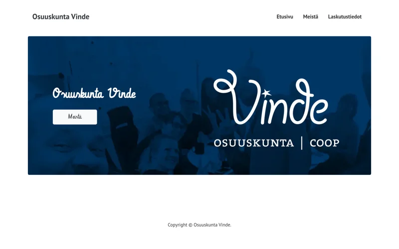 Osuuskunta Vinde Screenshot